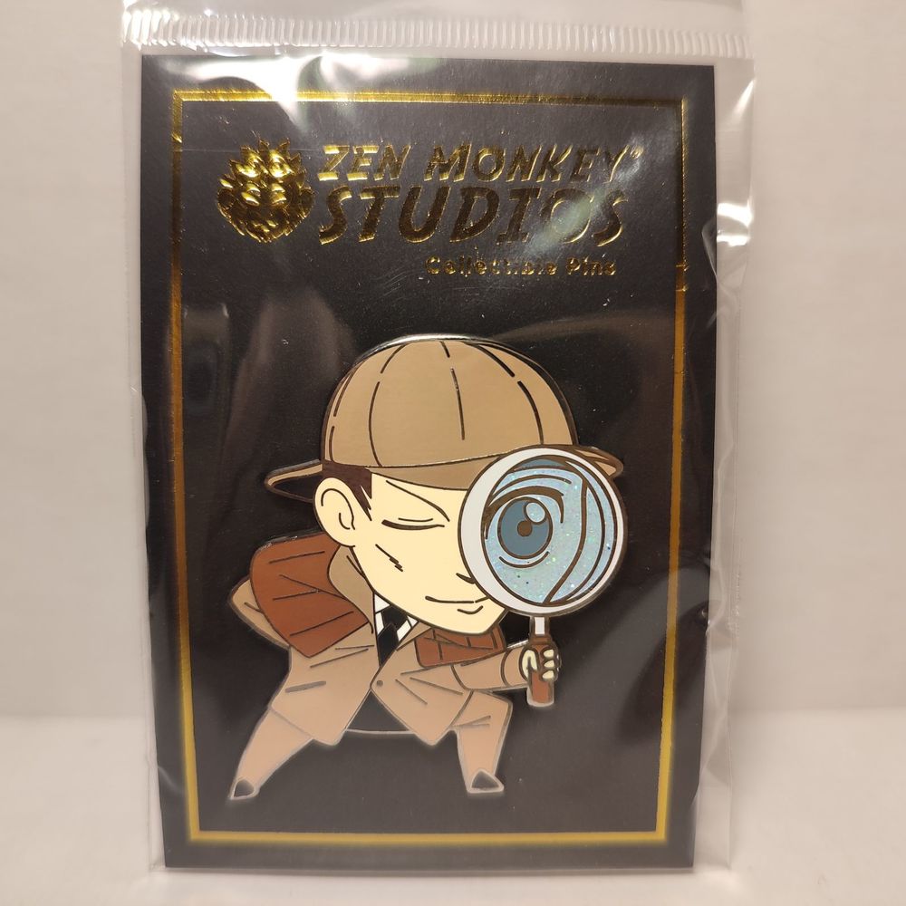 Zen Monkey Studios Sherlock Holmes Enamel Pin Official Collectible